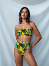 Women's High-Cut Bikini Set - Off-Shoulder Tube Top Swimsuit, Split Design
