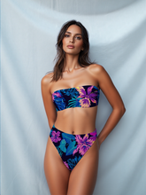 Women's High-Cut Bikini Set - Off-Shoulder Tube Top Swimsuit, Split Design