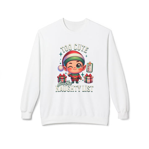 Too Cute Christmas - Fleece Crewneck Sweatshirt