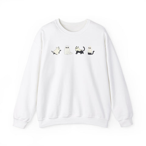 4 Cat Ghosts - Crewneck Sweatshirt