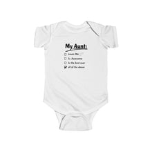 My Aunt List  - Baby Bodysuit