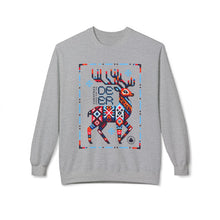 Christmas Deer Folk - Fleece Crewneck Sweatshirt