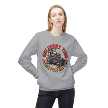 Delivery Time Santa- Fleece Crewneck Sweatshirt