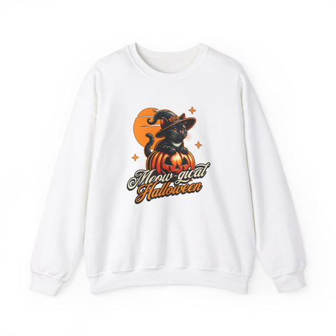 Cat and Pumpkin - Crewneck Sweatshirt