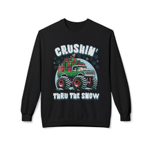 Christmas Monster Truck - Fleece Crewneck Sweatshirt