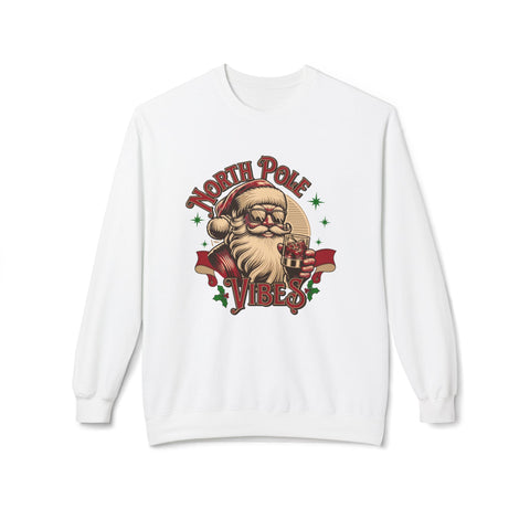 North Pole Vibes- Fleece Crewneck Sweatshirt