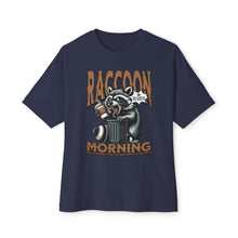 Raccoon Morning Coffee - Oversized Fit Shirt