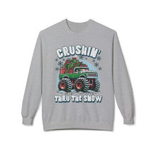 Christmas Monster Truck - Fleece Crewneck Sweatshirt