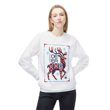 Christmas Deer Folk - Fleece Crewneck Sweatshirt