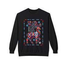 Christmas Deer Folk - Fleece Crewneck Sweatshirt