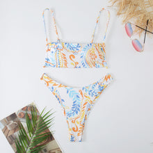 Women's Vintage Floral Bikini Set - 2024 Two-Piece Swimsuit with Push-Up Top