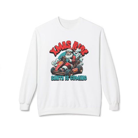 Xmas Ride- Fleece Crewneck Sweatshirt