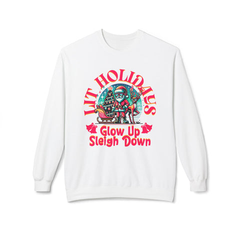 Lit Holidays- Fleece Crewneck Sweatshirt