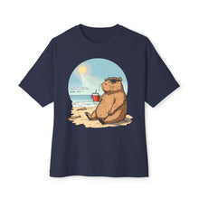 Minimalist Capybara On Vacation v1 - Oversized Fit