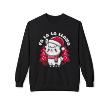 Fa La La Llama Christmas - Fleece Crewneck Sweatshirt