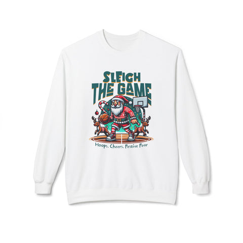 Sleigh the Game- Fleece Crewneck Sweatshirt