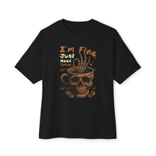 Skull Need Coffee - Oversized Fit Shirt