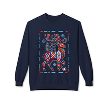 Christmas Deer Folk - Fleece Crewneck Sweatshirt