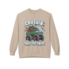 Christmas Monster Truck - Fleece Crewneck Sweatshirt