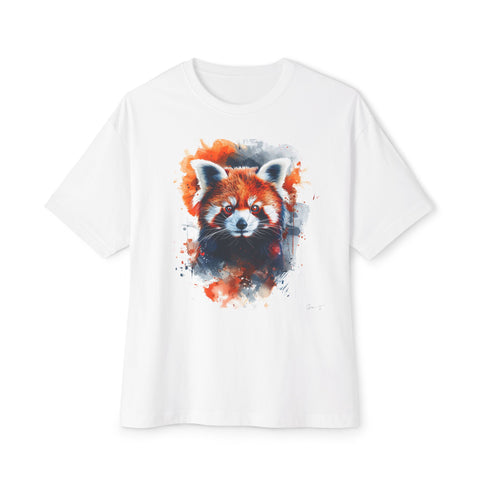 Water Color Red Panda - Oversized Fit