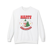 Happy Christmas Bear - Fleece Crewneck Sweatshirt