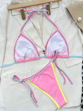 Women's Scalloped Triangle Bikini Set - Two-Piece Swimsuit with Split Design